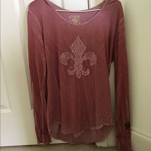 Long sleeve buckle brand t shirt